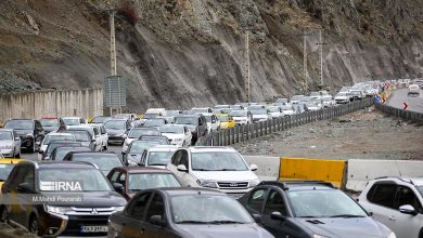 ترافیک سنگین در محور چالوس و آزادراه تهران-شمال