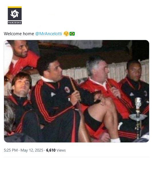 تصویری جالب از قلیان کشیدن کارلو آنچلوتی با ستارههای برزیلی 2 تصویری جالب از قلیان کشیدن کارلو آنچلوتی با ستارههای برزیلی