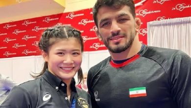 آشنایی کشتی گیر زن ژاپنی با اسلام به واسطه حسن یزدانی 1 آشنایی کشتی گیر زن ژاپنی با اسلام به واسطه حسن یزدانی