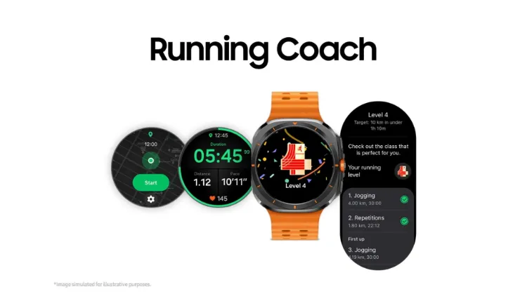 مربی دویدن در نسخه آزمایشی One UI 8 Watch