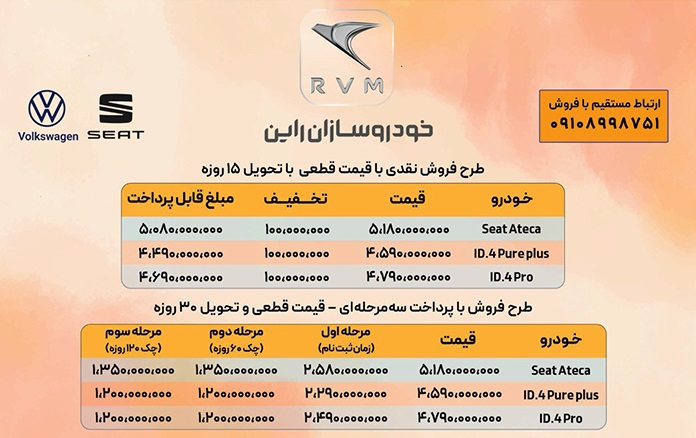 شرایط فروش فولکس واگن ID4 مهر 1404 2 شرایط فروش فولکس واگن ID4 مهر 1404