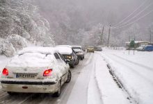 انسداد شماری از محورهای کلیدی در نتیجه بارش برف و باران
