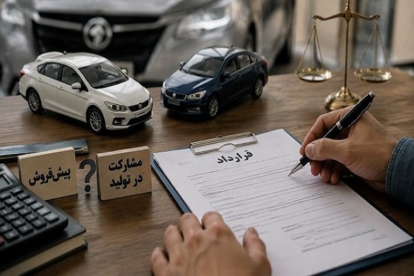 تفاوت پیش‌ فروش و مشارکت در تولید خودرو چیست