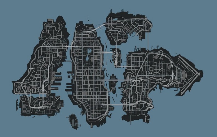 نقشه لیبرتی سیتی در بسته‌الحاقی لغوشده GTA V